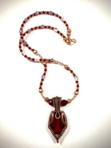 copper wrapped garnet