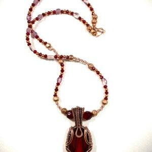 copper wrapped garnet
