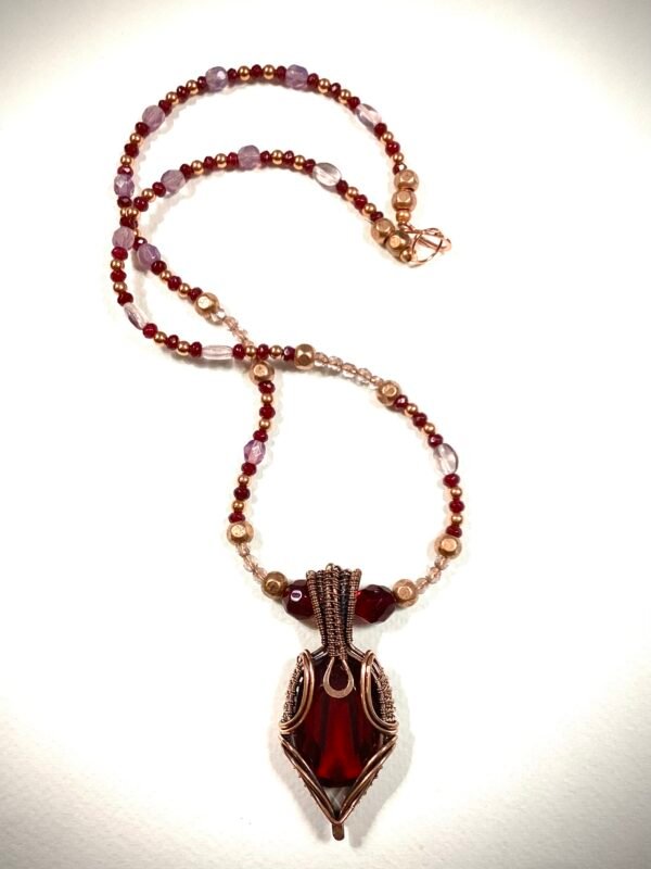 copper wrapped garnet