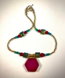Kashmir ruby in sterling