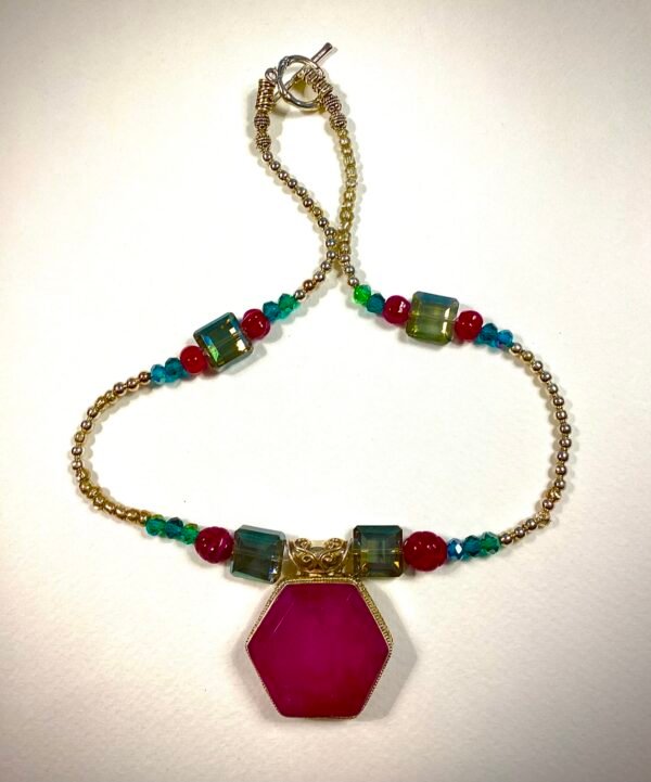 Kashmir ruby in sterling
