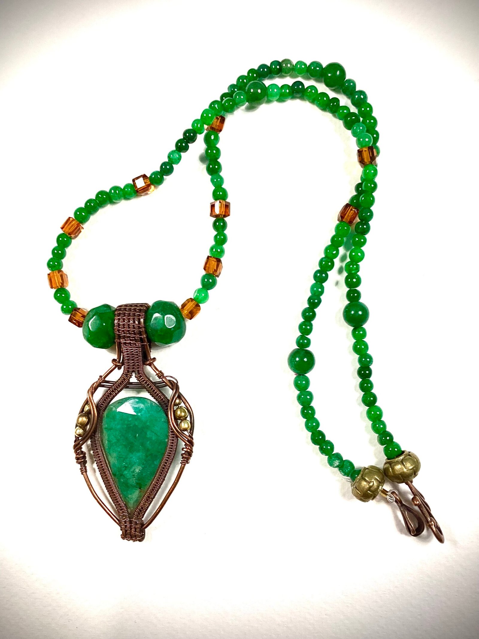 emerald copper wrapped