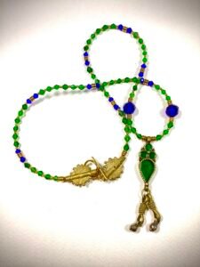 handmade vintage green glass