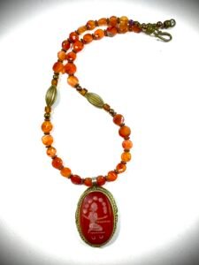 vintage engraved carnelian