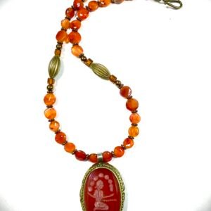 vintage engraved carnelian