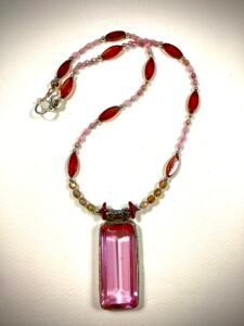 Pink Kunzite in sterling