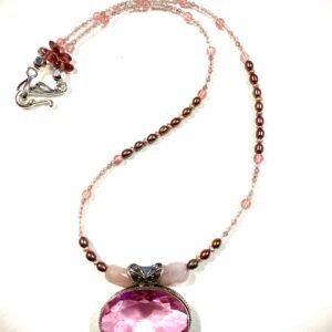 Pink Kunzite in sterling
