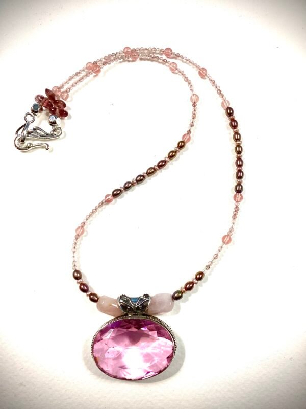 Pink Kunzite in sterling