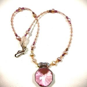 Pink Kunzite in sterling