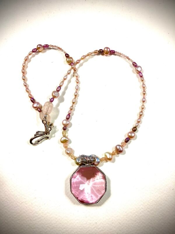 Pink Kunzite in sterling