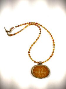 vintage engraved carnelian