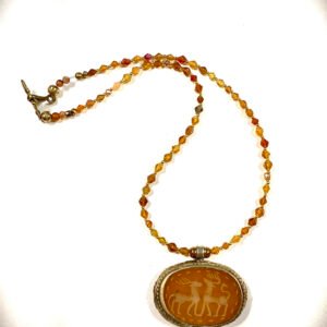 vintage engraved carnelian