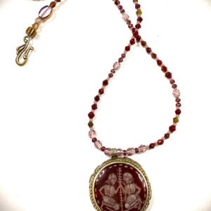 hand-carved stone tribal pendant