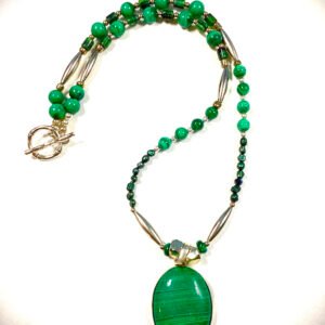 vintage malachite pendant