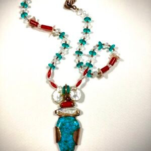 Turquoise and red coral