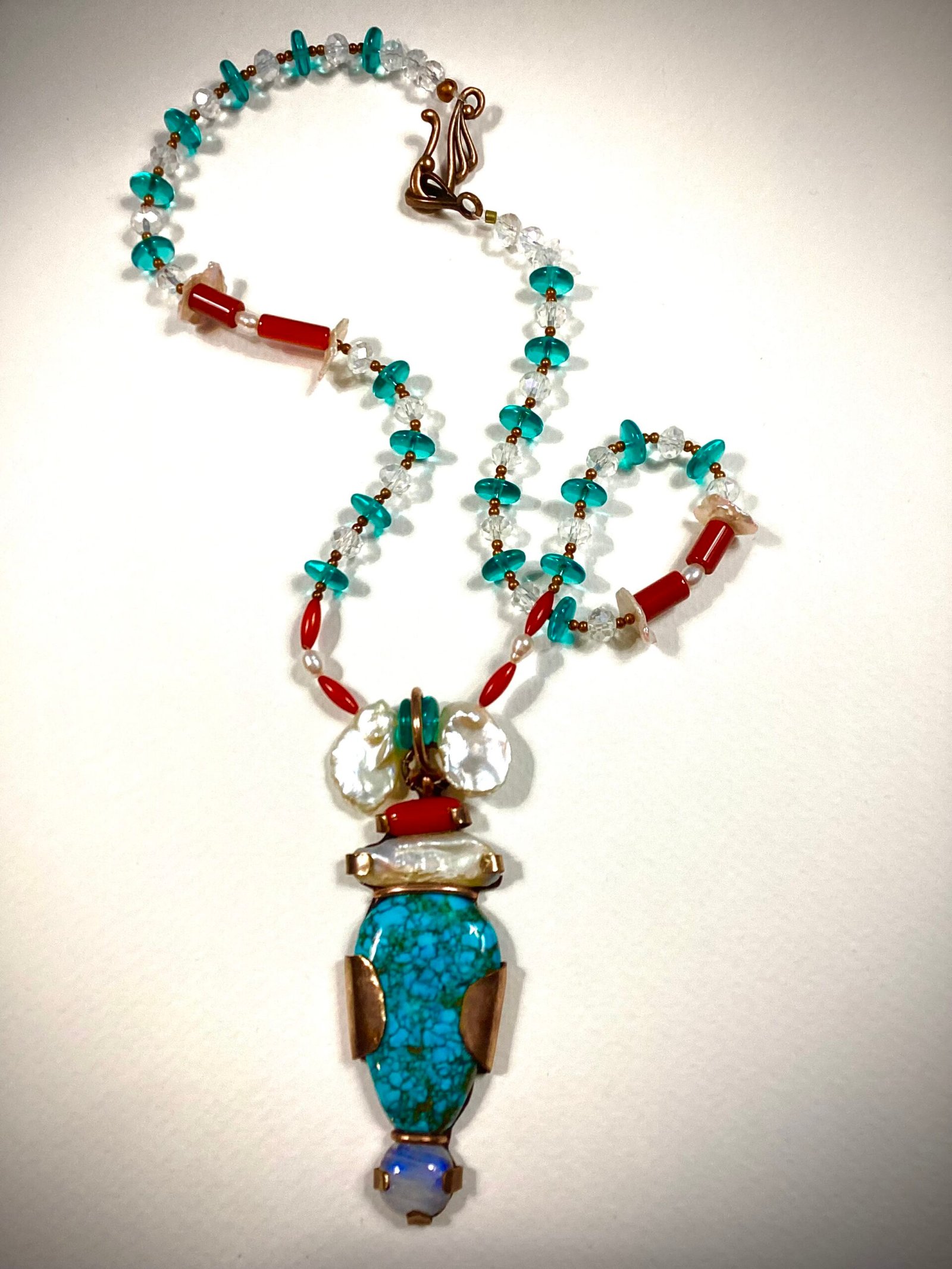 Turquoise and red coral