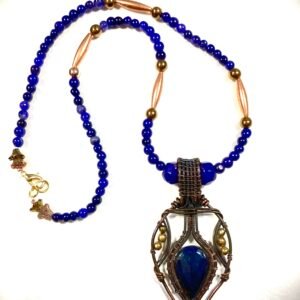 Copper-wrapped sapphire
