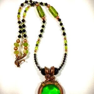 Copper-wired Peridot