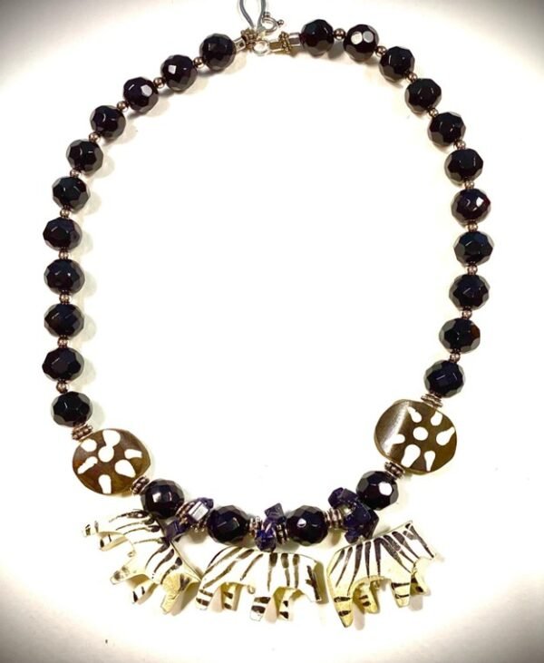 Safari zebras/ Kenyan beads