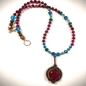 Copper-wrapped ruby
