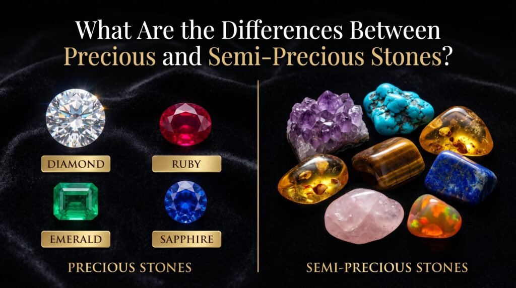 difference between precious and semi precious stones