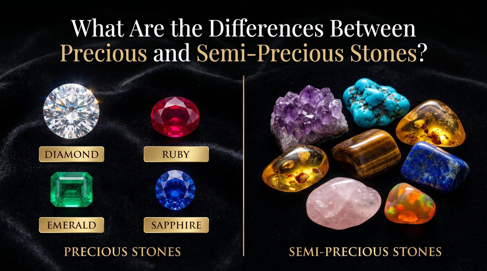difference between precious and semi precious stones